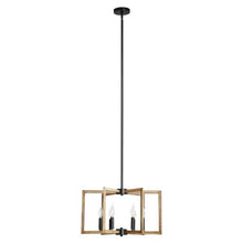 6-Light Metal Farmhouse Chandelier Adjustable Height Hanging Light Fixture for Dining Room Bedroom Kitchen Foyer & Living Room