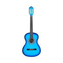 38 Inch Classical Guitar Starter Kit with Gig Bag Tuner Capo & Accessories (Blue)