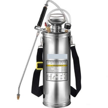 3-Gallon Stainless Steel Sprayer 20-Inch Wand 3-Ft Hose Pressure Gauge & Adjustable Nozzle