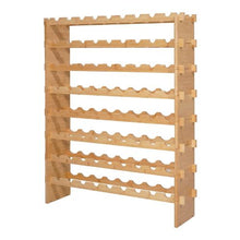 72 Bottle Stackable Modular Wine Rack with 8-Tier Rack  for Kitchen Cellar and Bar (Natural)