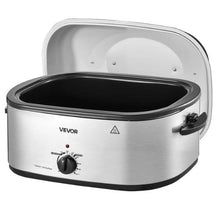 22QT Electric Roaster Oven 1450W Metal Self-Basting Lid Defrost & Warm Functions Removable Pan & Rack
