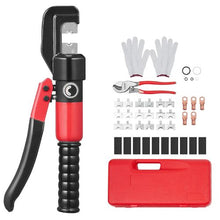 Hydraulic Crimping Tool 9 Dies AWG 12-2/0 Copper & Aluminum Lug Crimper Cutting Pliers