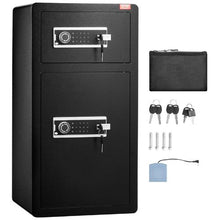 5.5 cu.ft Double Door Safe Box with Key Lock Password for cash passports jewelry,gold watches and documents
