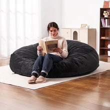 72 x 72 x 20 In Giant Bean Bag Chair with Washable Cover – (Black)
