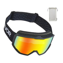 Ski Goggles with Orange Revo Cylindrical Lens OTG Anti-Fog for Men Women & Youth
