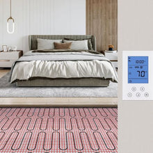 100 Sq.ft Electric Floor Heating Mat with Digital Thermostat & Installation Monitor 110-120V Radiant Floor System for Easy Install