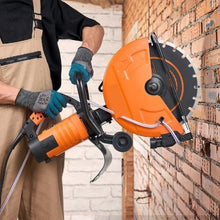 14-Inch Electric Concrete Saw 3200W 5-Inch Cutting Depth Wet Saw with Pump & Blade