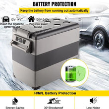 2V 58 Qt Dual Zone Car Refrigerator – Portable Freezer with Compressor 12/24V DC & 110-240V AC for Car Truck RV Camping & Home Use