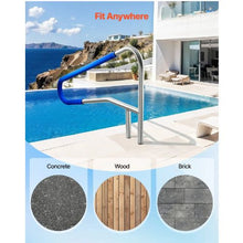 54 x 32 In Pool Rail 304 Stainless Steel Handrail 220 lb Capacity Non-Slip Grip Base or Recessed Mount