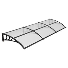 38 x 117 in Door Awning Canopy, Polycarbonate Front Door Cover Rain & UV Protection (Clear)