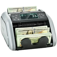 Money Counting Machine with Counterfeit Detection (UV, MG, IR, DD), USD & EUR Bills Large LCD & External Display