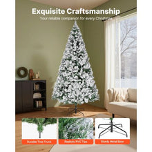 Artificial Snow Flocked Xmas Christmas Tree with 470 Colorful LED Lights (7.2FT)