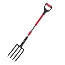 4-Tine Garden Fork – Heavy Duty 45" Fiberglass Handle Spading Fork for Digging Composting & Aeration