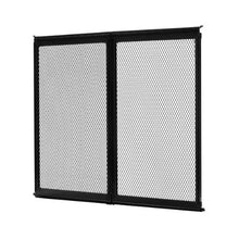 RV Screen Door Protector 22.5 × 20 Inch Aluminum Alloy Door Grille Breathable Mesh (Black)