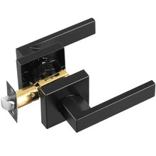 Passage Door Handle Matte Black Door Lever for Hallways, Closets, Meeting Spaces (Pack of 5)