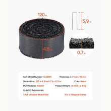 20 x 4.5 Inch Black Rubber Mulch Garden Edging – Permanent, Natural-Looking, Recycled Rubber Mat