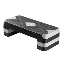 28-Inch Aerobic Exercise Step Platform - Height Adjustable Fitness Stepper with 4 Risers Non-Slip Surface for Cardio & Strength Training (Gray)