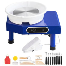 Pottery Wheel 10" Ceramic Forming Machine 60-300 RPM Foot Pedal Detachable Basin LCD Panel