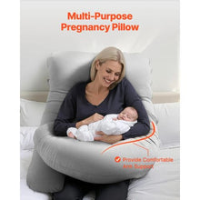 Pregnancy Body Pillow – G-Shaped Comfort  (Light Gray)