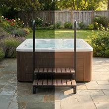 2-Step Hot Tub Steps with Handrail 32.3" Wide 550 lb Capacity Spa Stairs for Hot Tubs & Pools