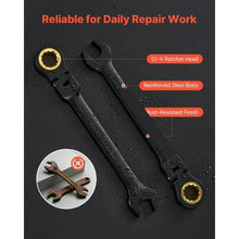 24-Piece Flex-Head Ratcheting Wrench Set SAE & Metric 72-Tooth Cr-V Steel with Case