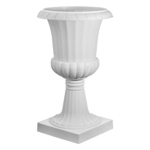 26.4" Plastic Urn Planters Classic Flower Pots for Indoor & Outdoor Décor (Set of 2) White