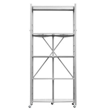 5-Tier Foldable Metal Storage Shelf 32 x 14 x 72 Inch (Grey)