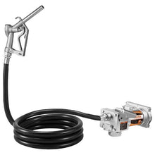 12V DC 15 GPM Fuel Transfer Pump with Manual Nozzle Cast Iron Diesel Pump for Gasoline Diesel & Kerosene