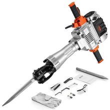 2100W Heavy Duty Demolition Jack Hammer 1 Flat Chisel Gloves and Goggles (2 Pieces)