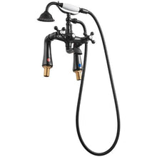 Clawfoot Tub Faucet Deck-Mount Bathtub Filler with Handheld Shower Oil-Rubbed Bronze 360° Spout & 59" Hose