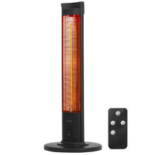 1500W Infrared Space Heater with Remote, 3 Heat Settings & Timer, Indoor/Outdoor Electric Patio Heater