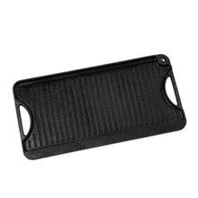 492x218 mm Black Reversible Iron Griddle for Indoor/Outdoor Stove Top Burner Gas Camping BBQ