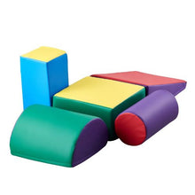 Climbing Toys, 5-Piece Foam Set for Toddlers, PU Leather Indoor Playset for Crawling & Sliding for Kids