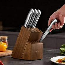 15-Piece Kitchen Knife Set with Block & Sharpener German High Carbon Stainless Steel Cutlery