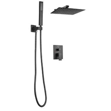 12" Rainfall Shower System with Handheld – (Matte Black)