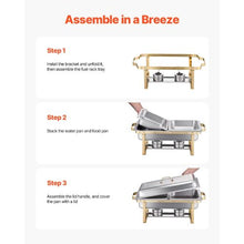 8 Qt  Chafing Dish Buffet Set HZ-433 (Pack of 4)