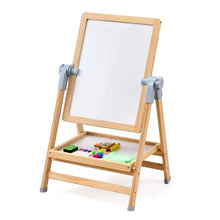 Kids Wooden 2-in-1 Art Easel – Rotatable Double-Sided Drawing Board for Kids