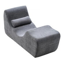 Ergonomic Yoga Chaise Lounge Chair Curved Foam Lounge for Massage Stretching Exercise (Grey)