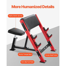 Preacher Curl Bench – 660lbs Max Load Strength Training Equipment Adjustable Weight Bench with Bar Holders for Bicep Isolation Home Gym Fitness