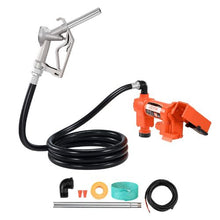 12V DC 20 GPM Fuel Transfer Pump with Manual Nozzle & Hose for Diesel Gasoline Kerosene & Biodiesel