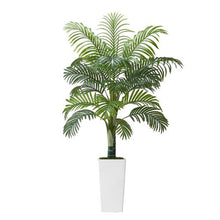 5 ft Artificial Areca Palm Tree with White Tall Planter for Home Office Indoor Outdoor