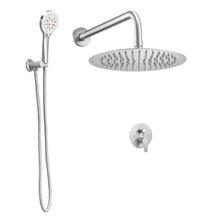 10" Round Rainfall Shower System with Handheld – (Brushed Nickel)