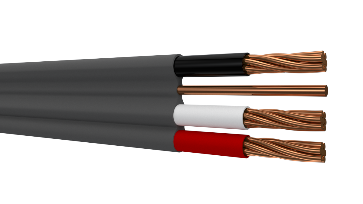 25' 6/3 UF-B Stranded Copper Underground Feeder Cable Gray 600V