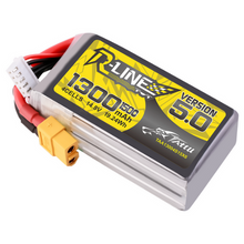 Tattu R-Line Version 5.0 1300mAh 4S1P 14.8V Lipo Battery Pack With XT60 Plug TAA13004S15X6
