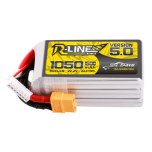Tattu R-Line Version 5.0 1050mAh 6S1P 22.2V Lipo Battery Pack With XT60 Plug TAA10506S15X6