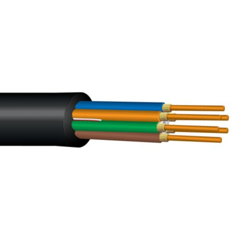 Indoor/Outdoor 48 Strand 2.5mm Breakout Series Multimode 62.5µm Black Fiber Optic Cable BX048DWLS9KR