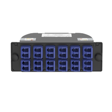 24 Fiber OptiCom MPO Cassette LC Duplex Adapter OS2 FC29N-24-10AS