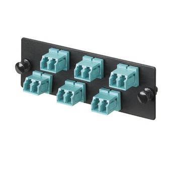6 Port Opticom LC Fiber Adapter Panel Duplex OM3/OM4 FAP6WAQDLCZ