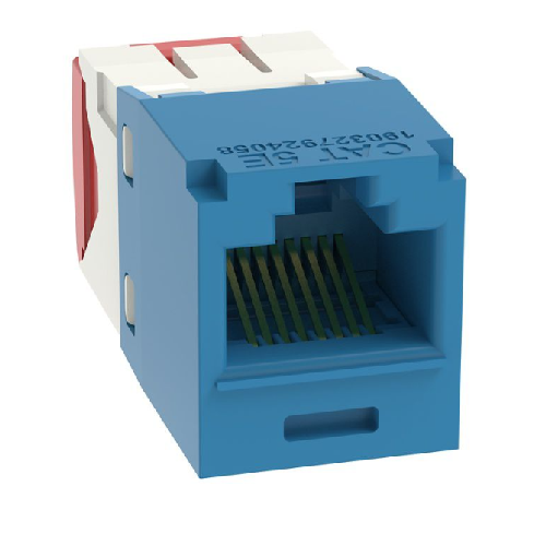 22-26 AWG Mini-Com RJ45 TG Style Cat5e Plus UTP Jack Module Polycarbonate CJ5E88TGBU-24 (Pack of 24)