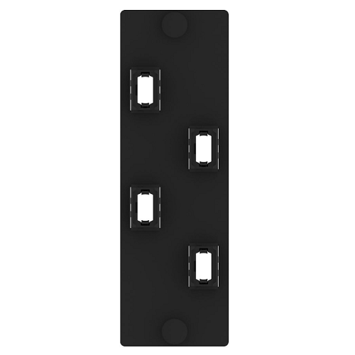 4 Port Opticom MPO Fiber Optic Adapter Panel FAP Vertical FAPV0412BLMPO